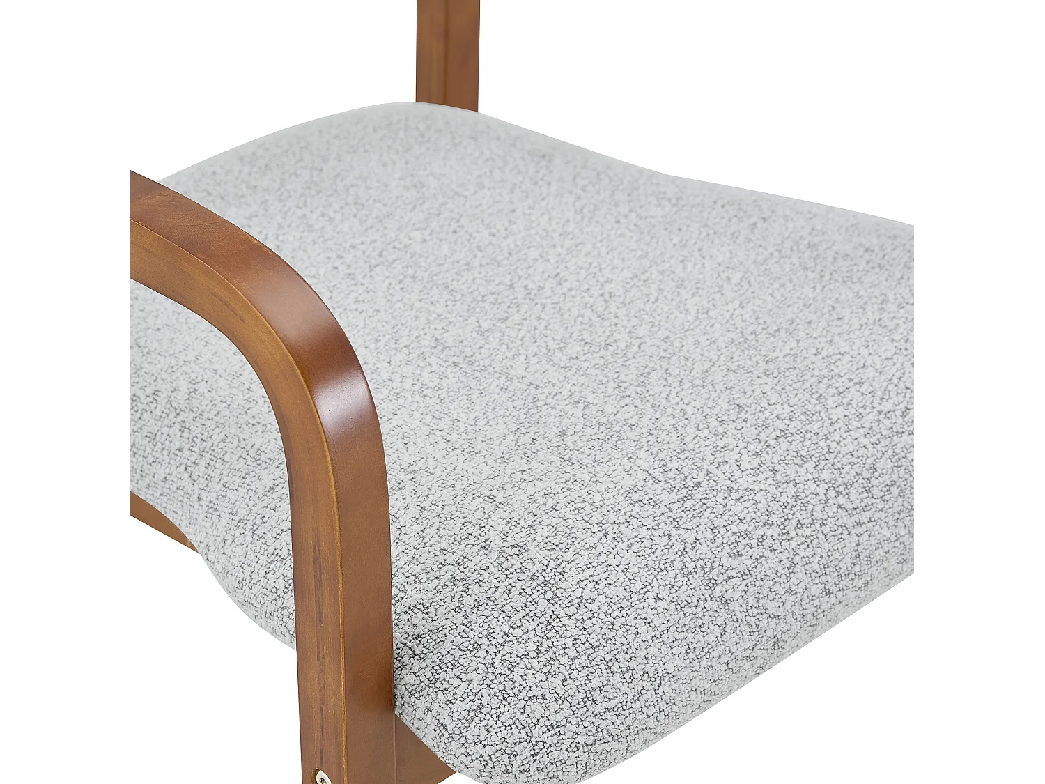 Scandinavische Fauteuils 2-delige Set met Teddy Stof Zittingen - Gewatteerde Armleuningen, Bruine Poten