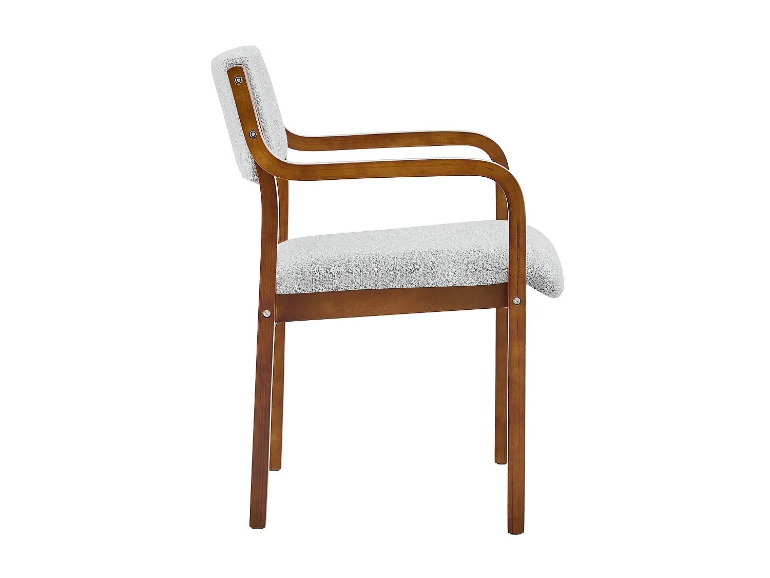 Scandinavische Fauteuils 2-delige Set met Teddy Stof Zittingen - Gewatteerde Armleuningen, Bruine Poten