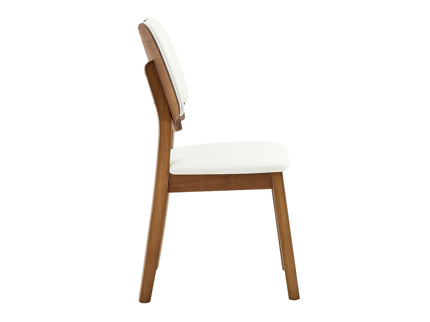 Scandinavische Eetkamerstoelen 2-Delig Set met Vlindervormige Rugleuning en Rubberhouten Frame