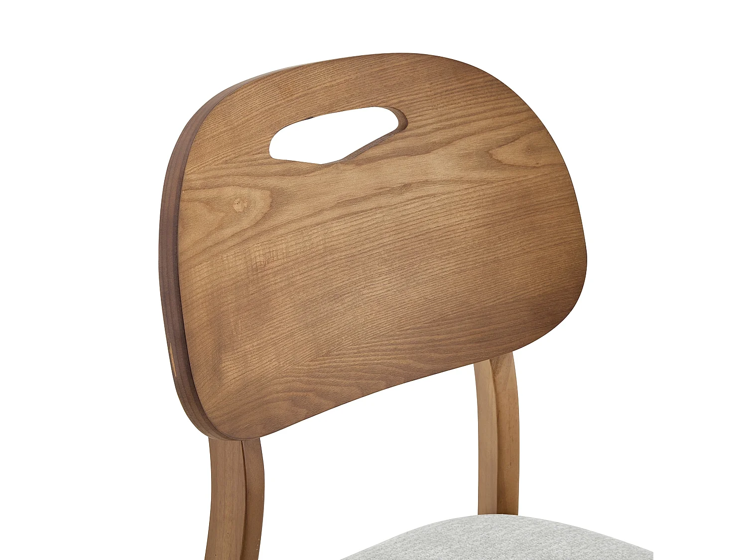 Scandinavische Eetkamerstoelen van Massief Hout 2-Delig Set met Handgreep Rugleuning