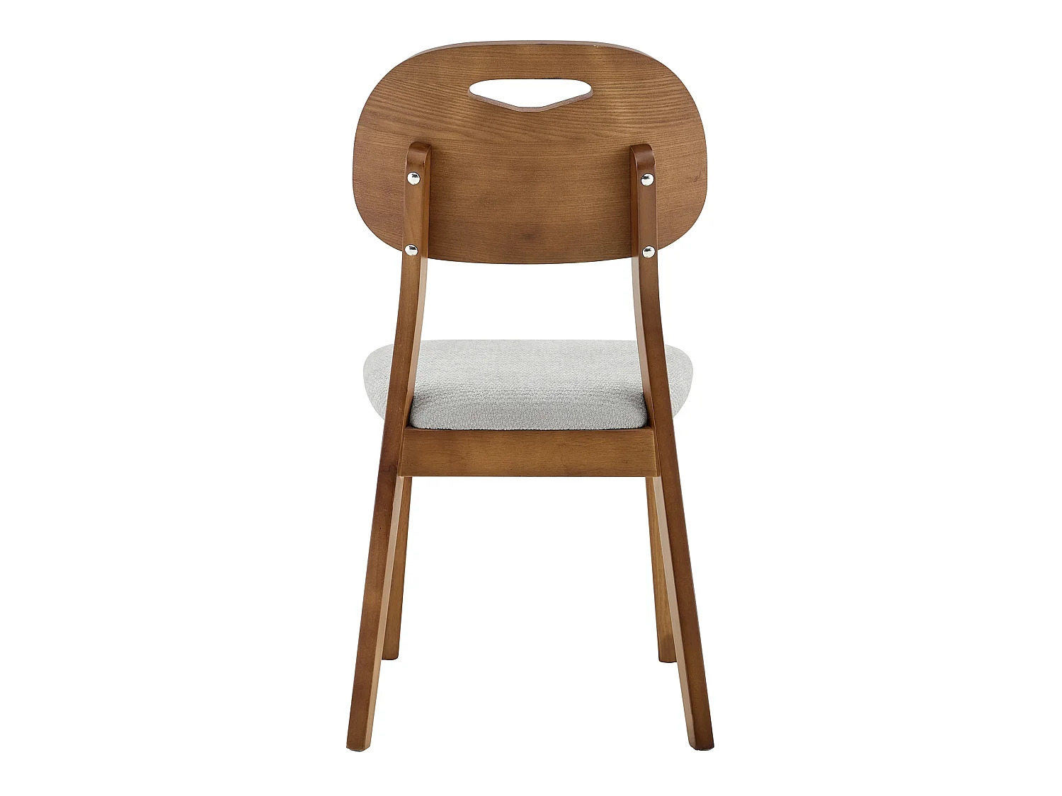 Scandinavische Eetkamerstoelen van Massief Hout 2-Delig Set met Handgreep Rugleuning