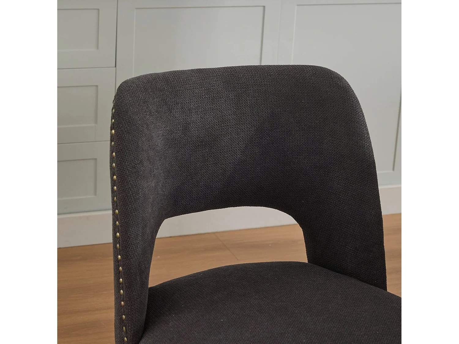 Ensemble de 2 Chaises de Salle à Manger avec Revêtement en Chenille et Dossier Courbé - Design Classique, Rembourrage Confortable