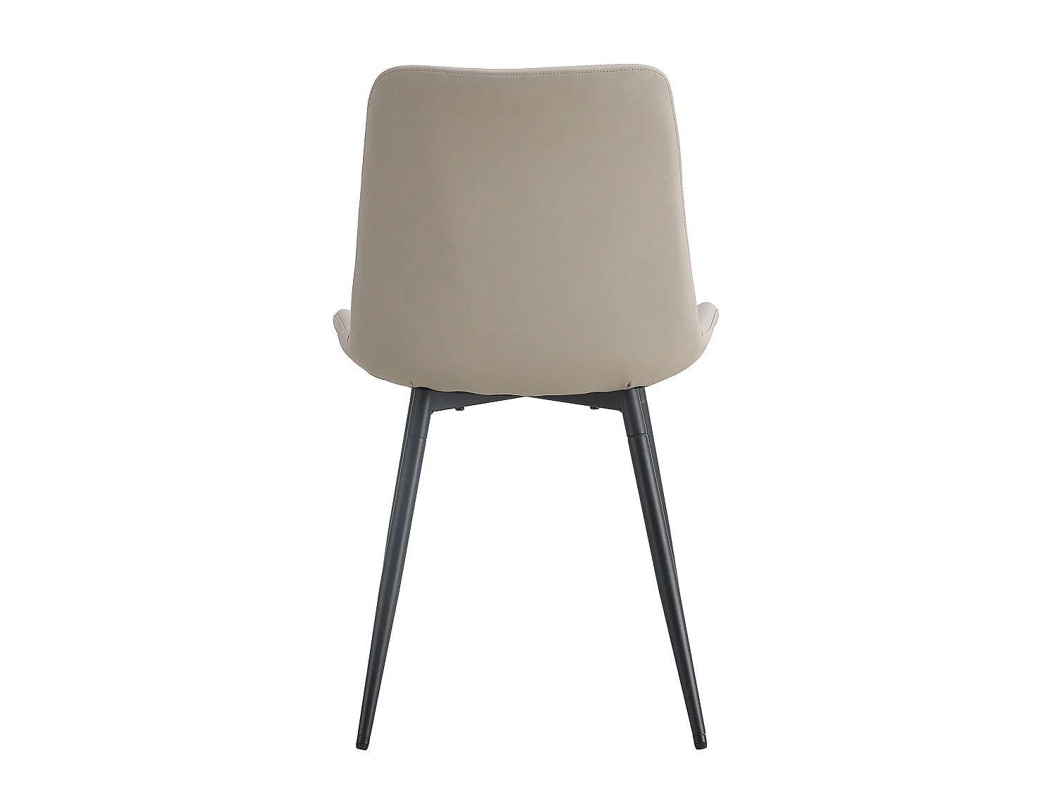 Set van 4 armloze eetkamerstoelen met breed zitvlak, metalen poten, gewatteerde rugleuning - Diverse kleuren