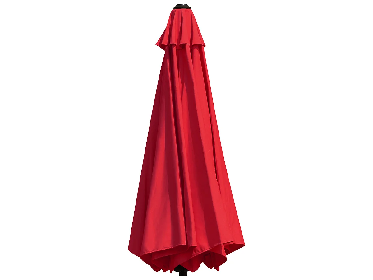 Parasol Mural aluminium Ø250cm, parasol balcon, mât réglable, rouge