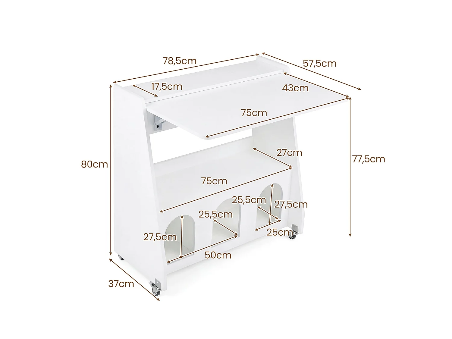 Bureau mobile pliable pour ordinateur