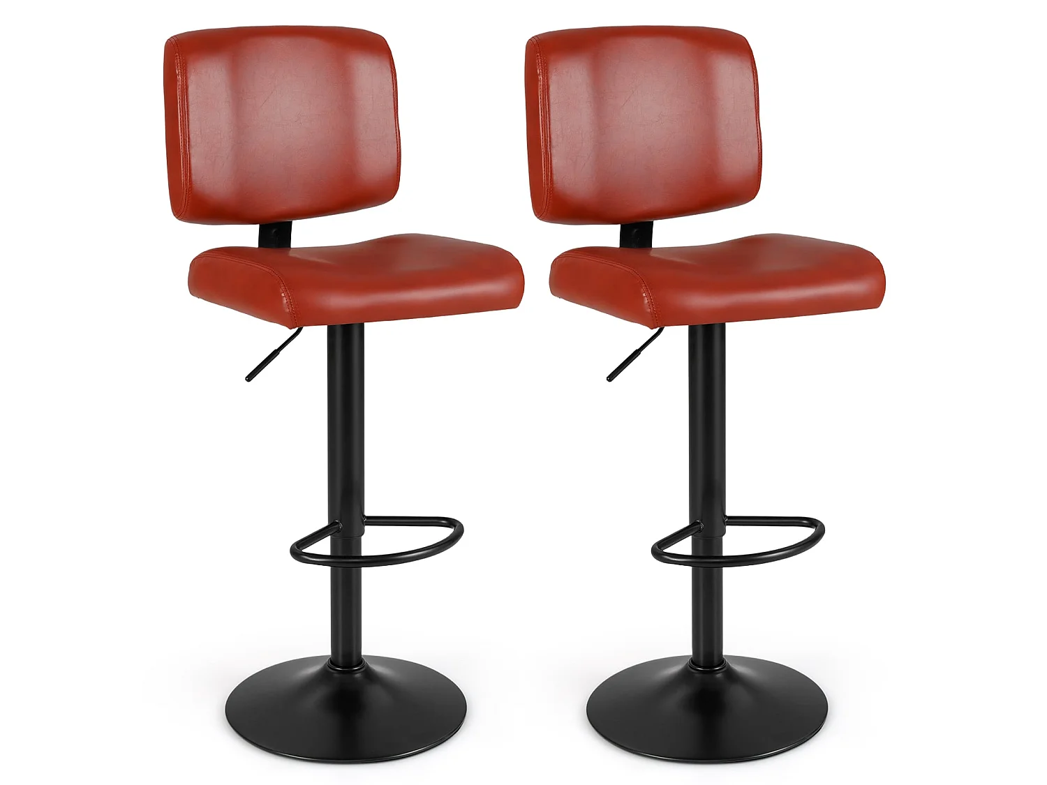 Set: Gepolsterte Barhocker, drehbarer Barhocker, 2 Stück
