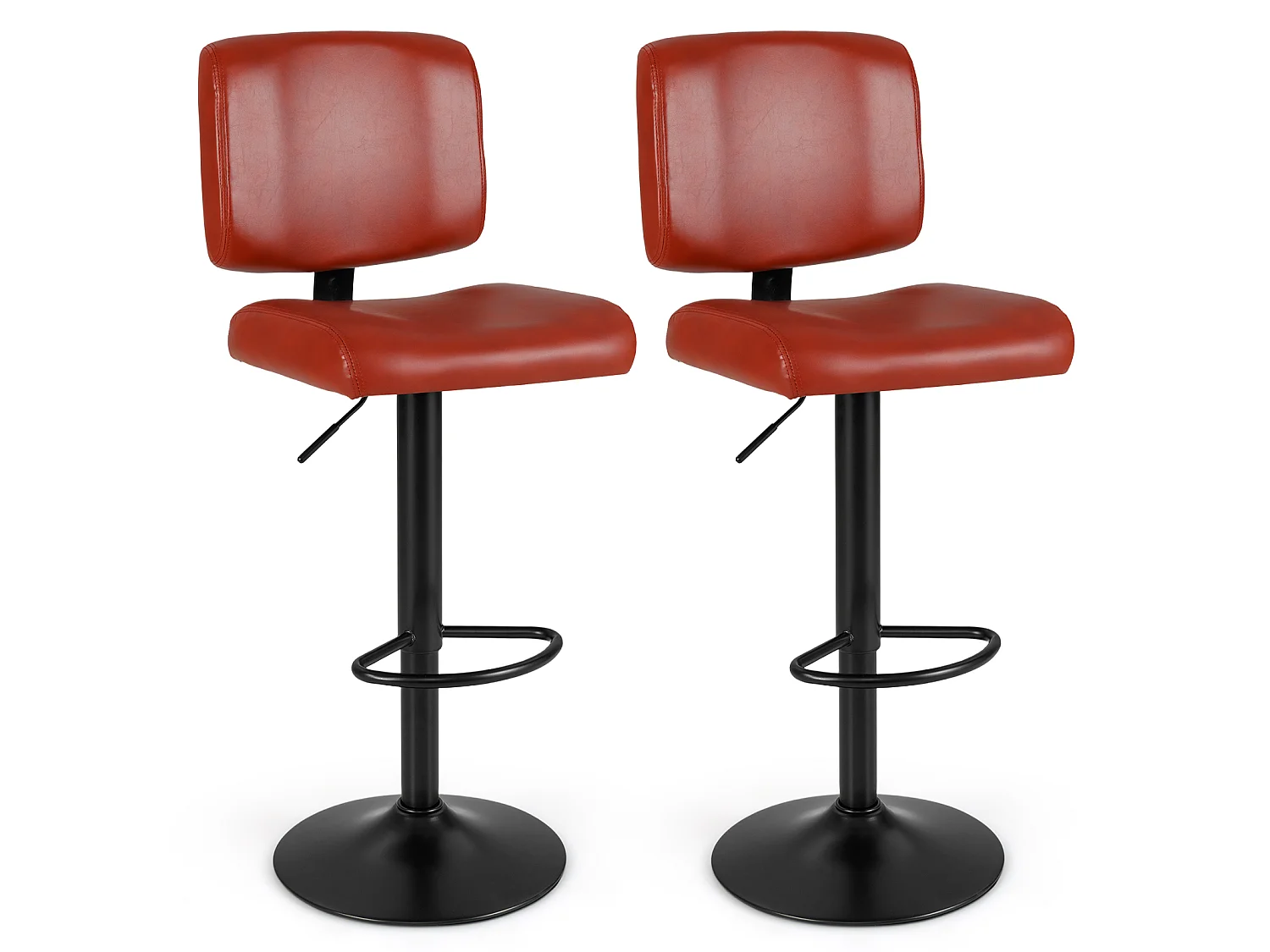 Set: Gepolsterte Barhocker, drehbarer Barhocker, 2 Stück