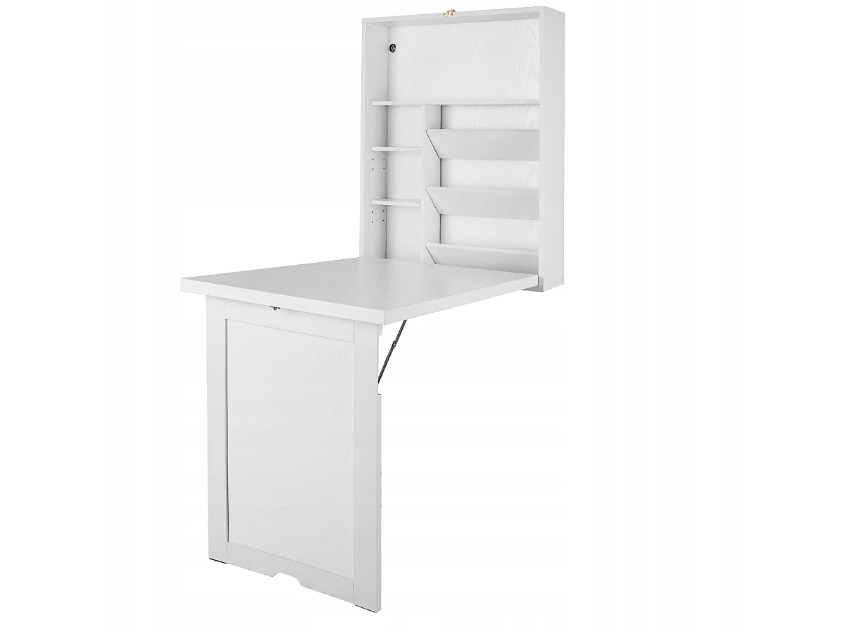 BUREAU MURAL SUSPENDU PLIABLE TABLE ARMOIRE ÉTAGÈRES