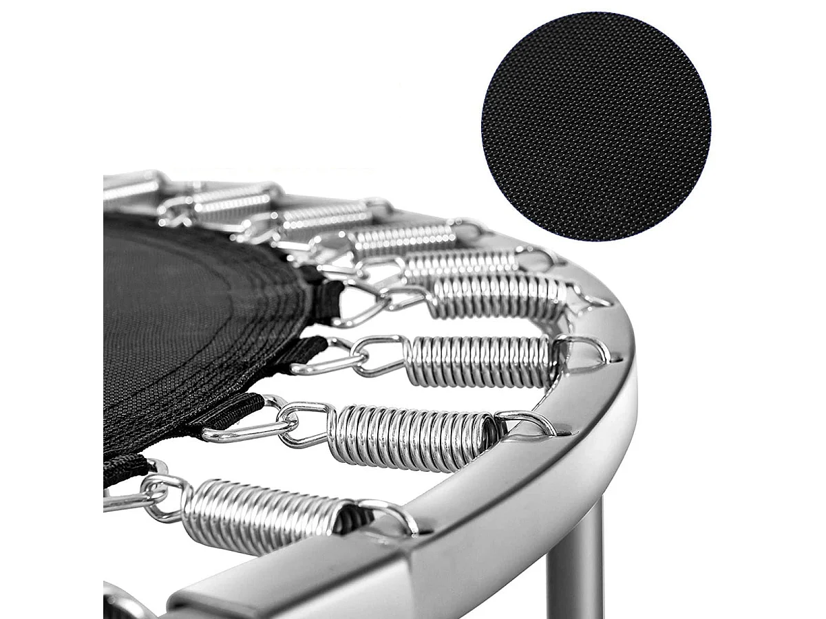 Trampolino fitness doppio con corrimano 154 x 90 x 92-132 cm