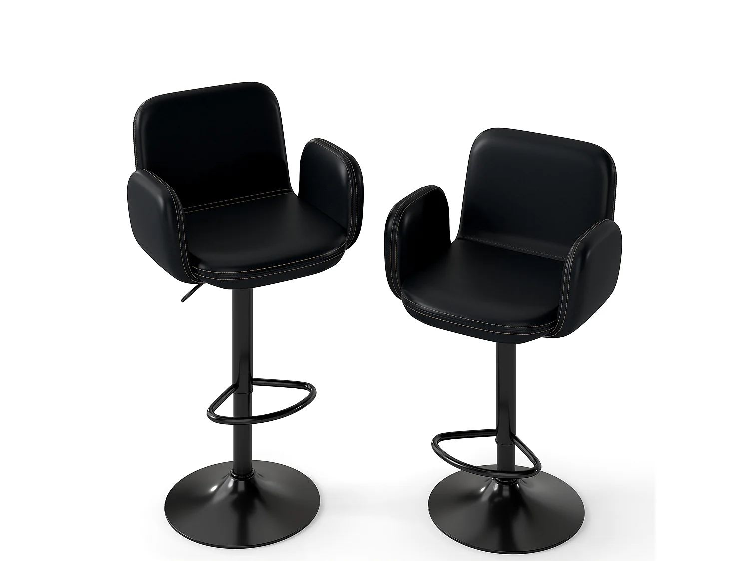 Set: Drehbarer Barhocker, gepolsterte Barhocker, 2 Stück