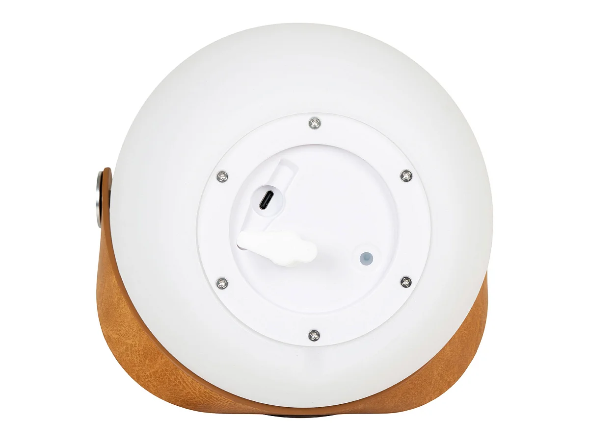 LED-lamp Cardiff met Bluetooth-luidspreker — Wit Oplaadbaar Ø18×21 cm