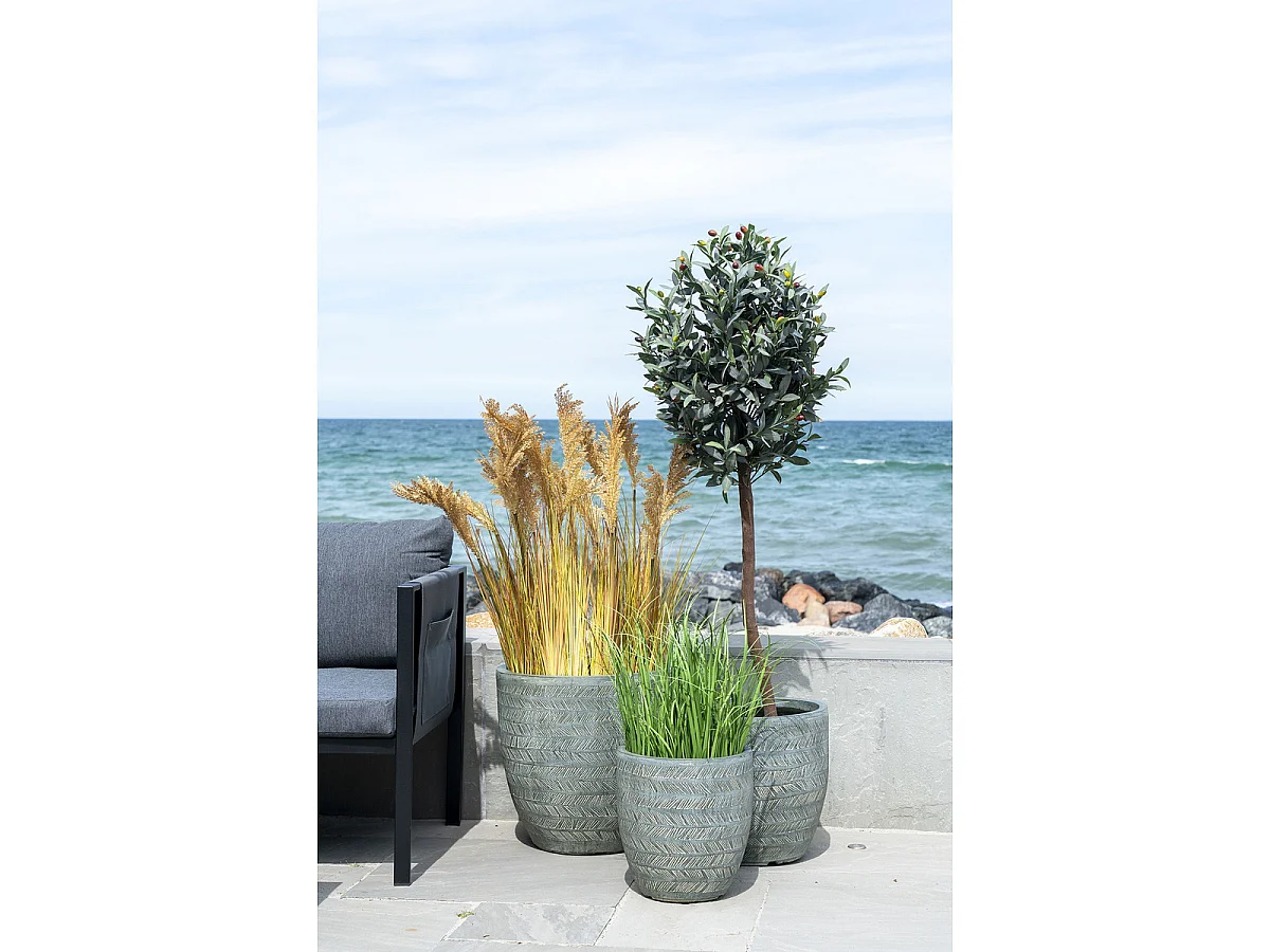 Erba poa artificiale verde H 68 cm