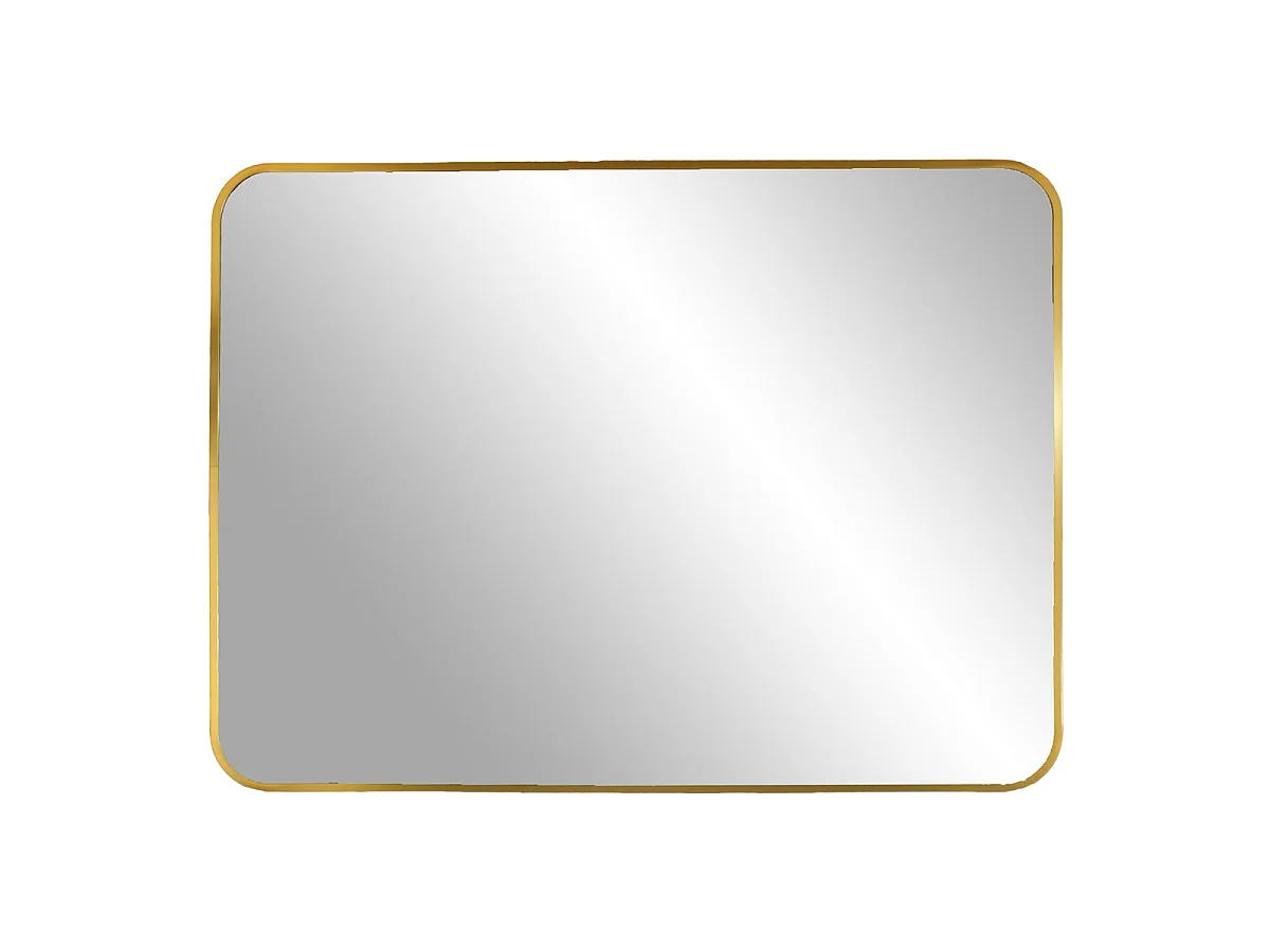 Lustro ścienne Madrid z aluminium w kolorze mosiądzu 50x70 cm
