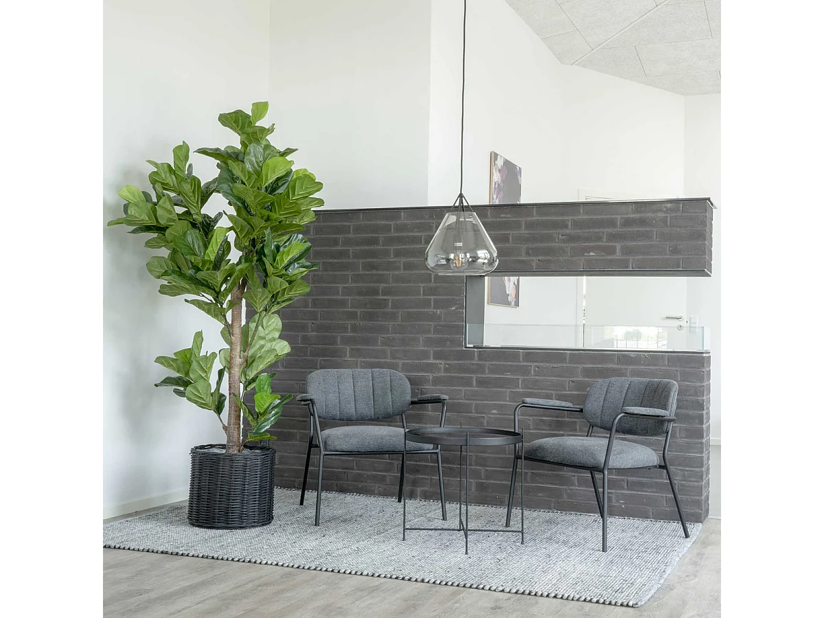 Ficus lyrata artificiale Fiddle Leaf Tree verde H 190 cm