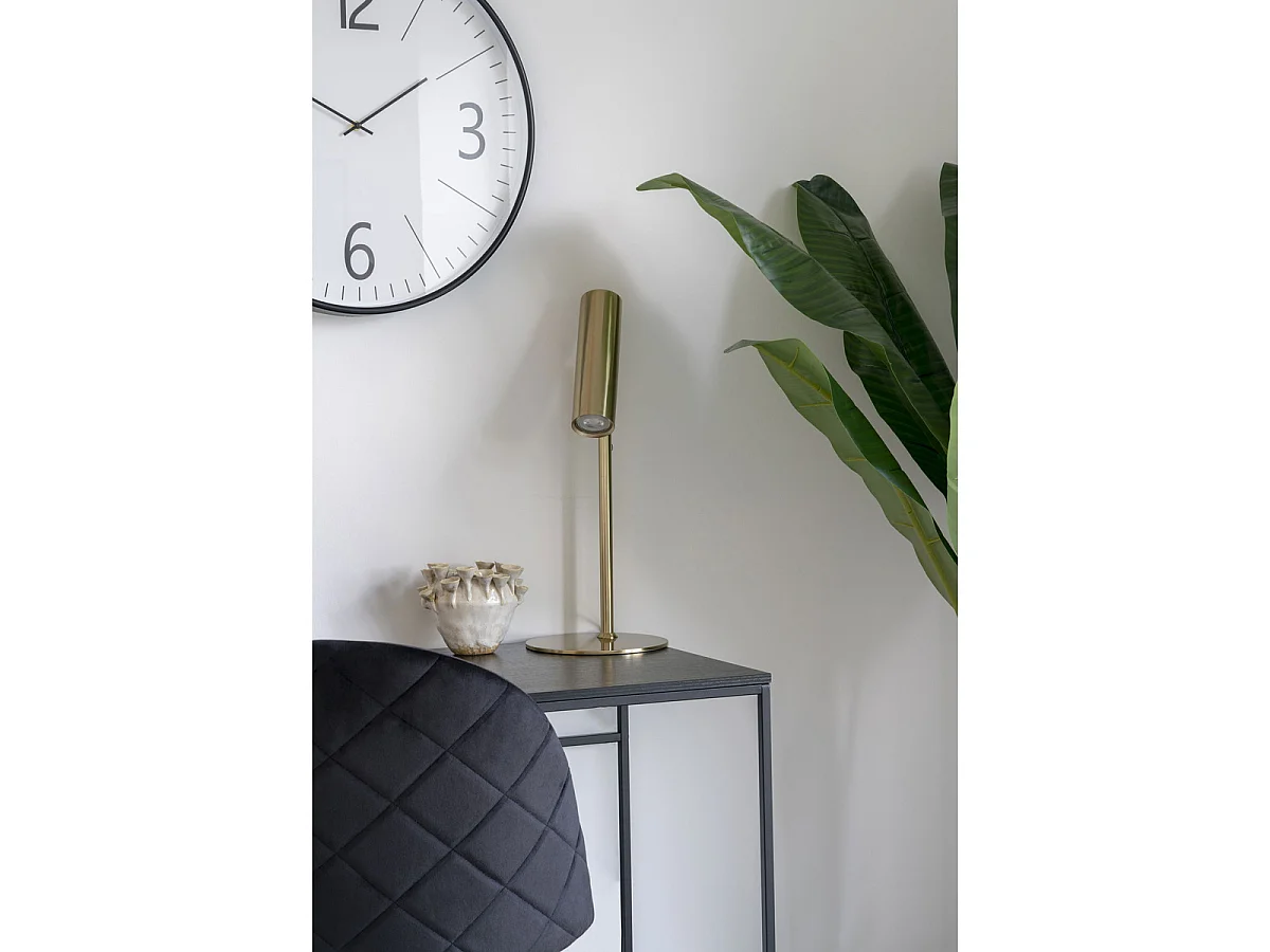 Horloge murale ronde Biel en verre et plastique, noir et blanc, ø51 cm