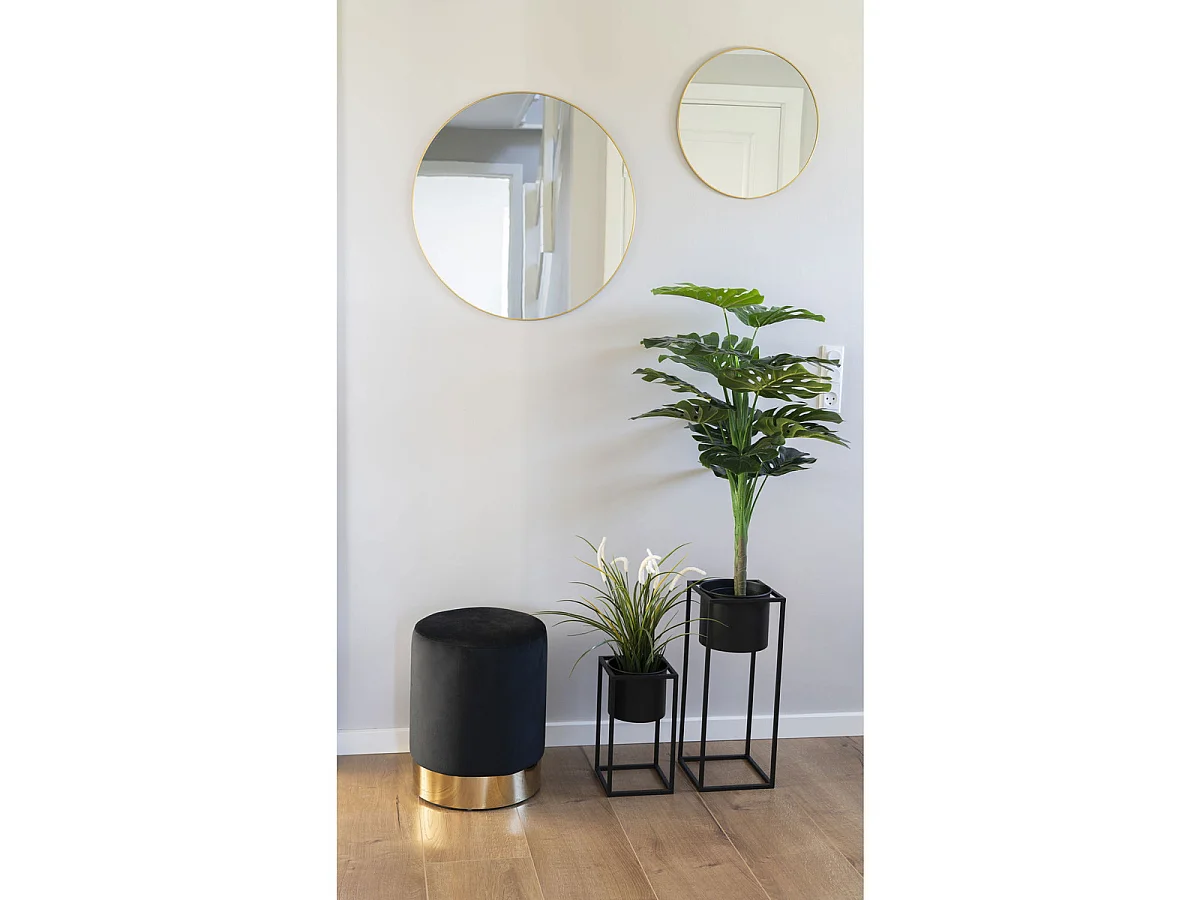 Set de 2 vases à fleurs Marla en acier noir