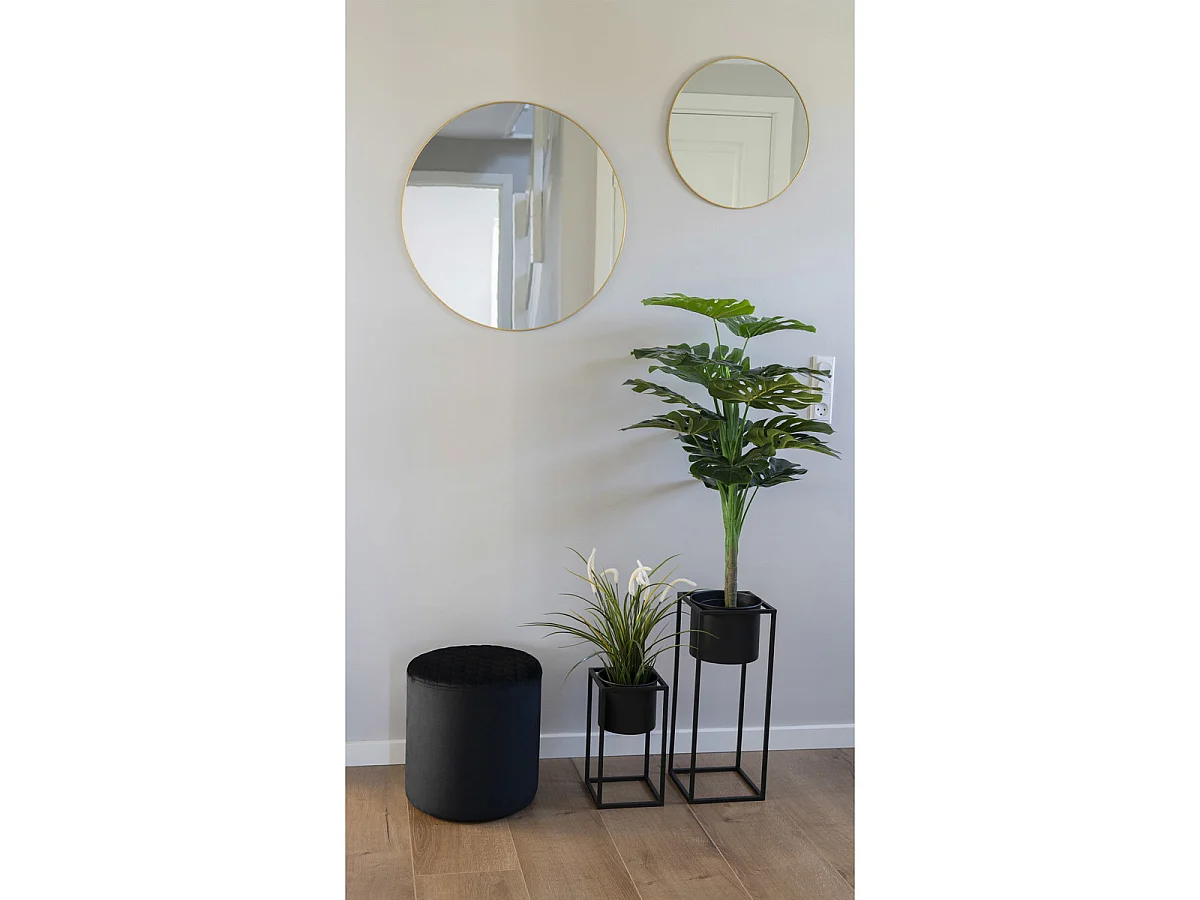 Set de 2 vases à fleurs Marla en acier noir