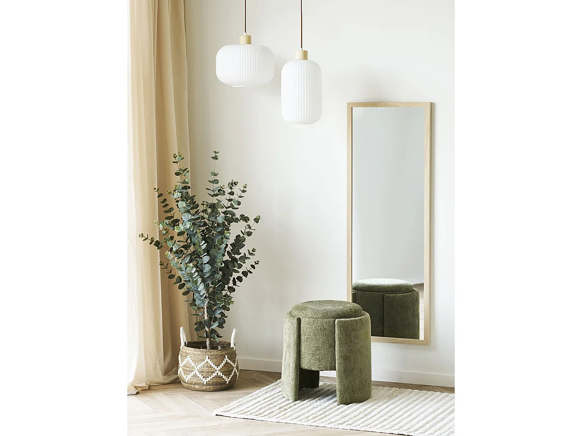 Lustro ścienne Scottsdale z ramą z naturalnego drewna 45x110 cm