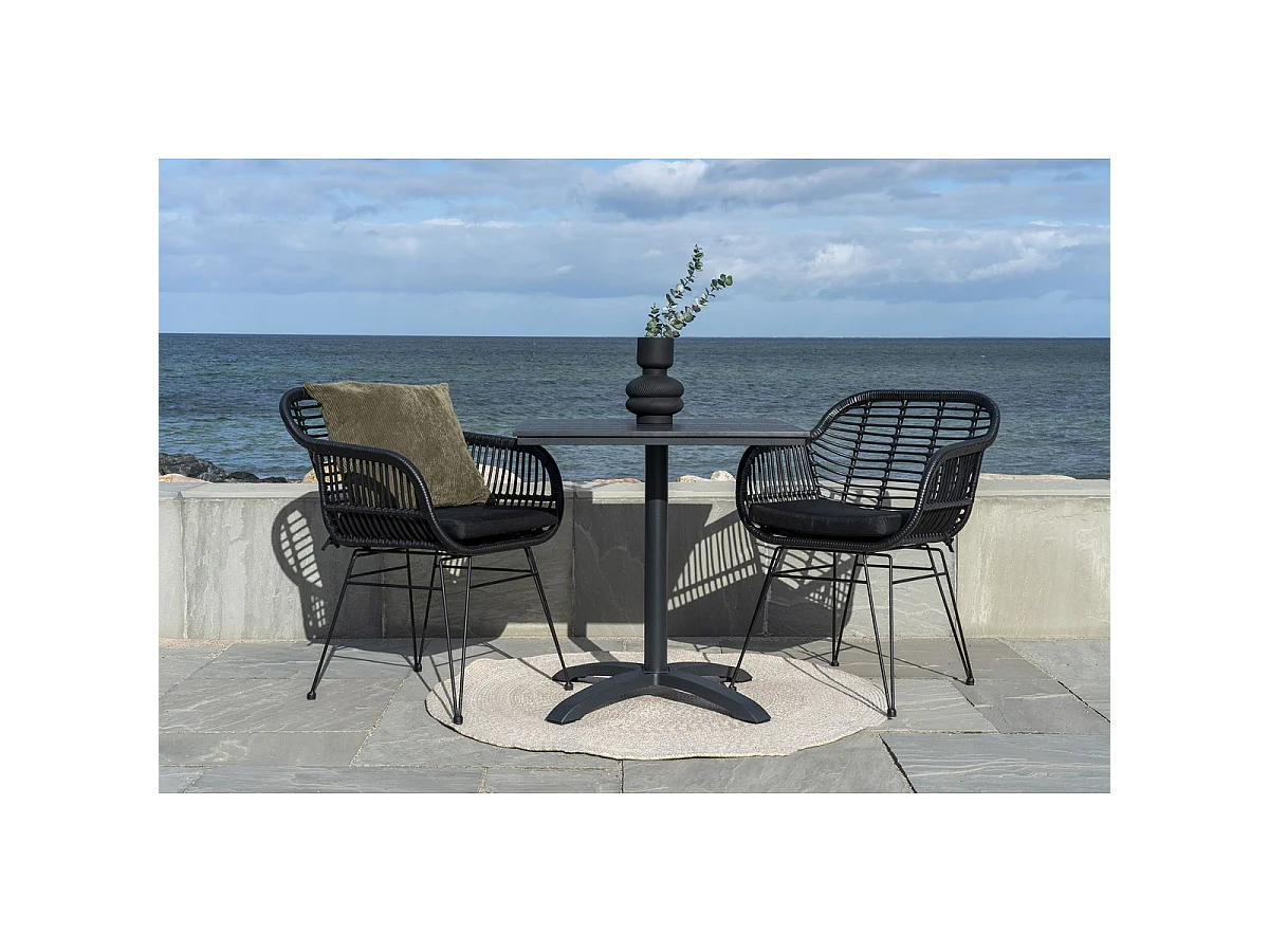 Tapis Menorca en plastique recyclé sable ø120 cm
