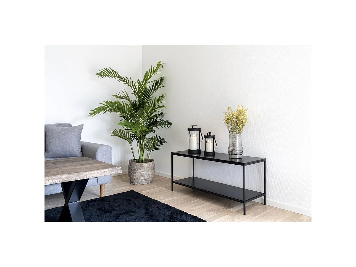 Lot de 2 lanternes en acier et verre Bondi — noir, tailles graduées