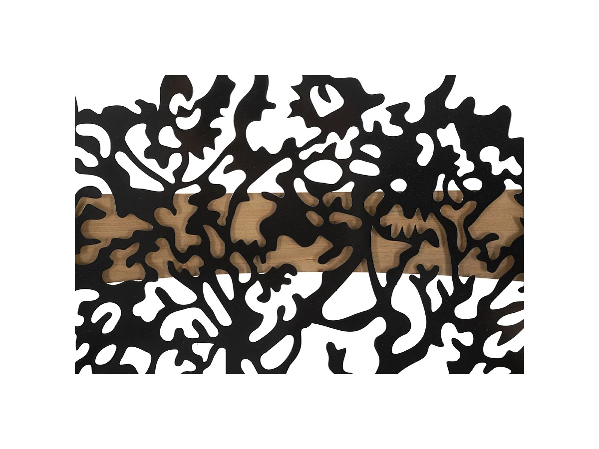 Panneau mural Tree Arbre de Vie en fer et bois, set 3 pièces, 176×90 cm