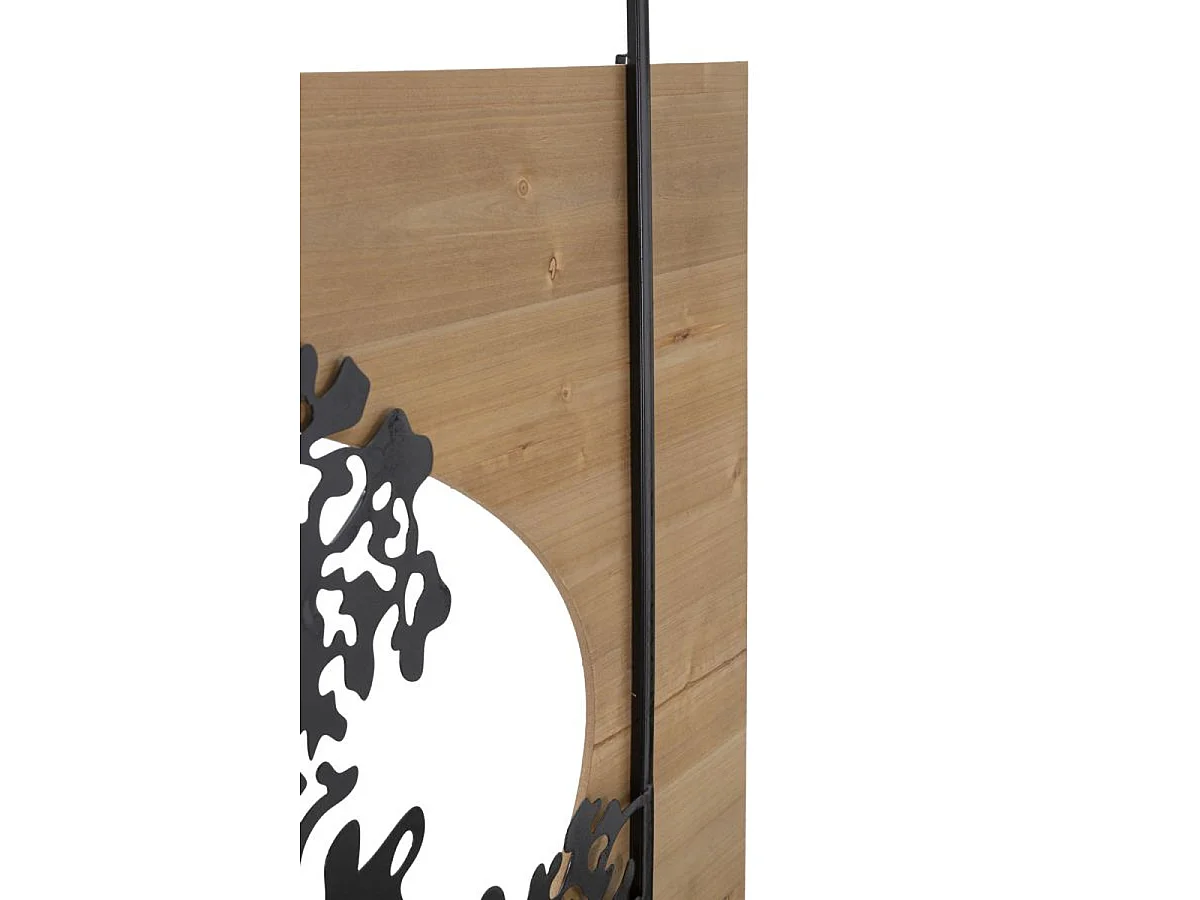 Panneau mural Tree Arbre de Vie en fer et bois, set 3 pièces, 176×90 cm