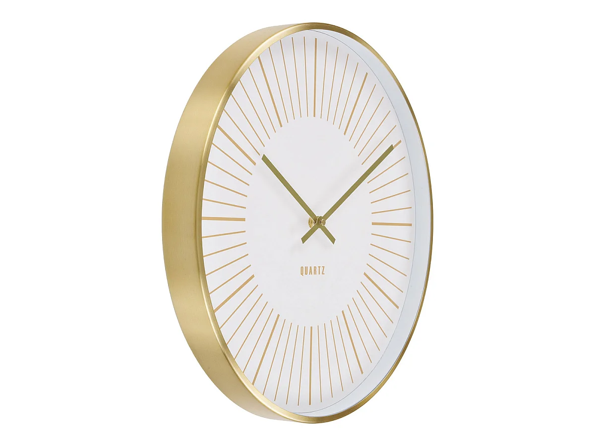 Takamaka - Horloge murale en aluminium doré avec mouvement silencieux ø40 cm