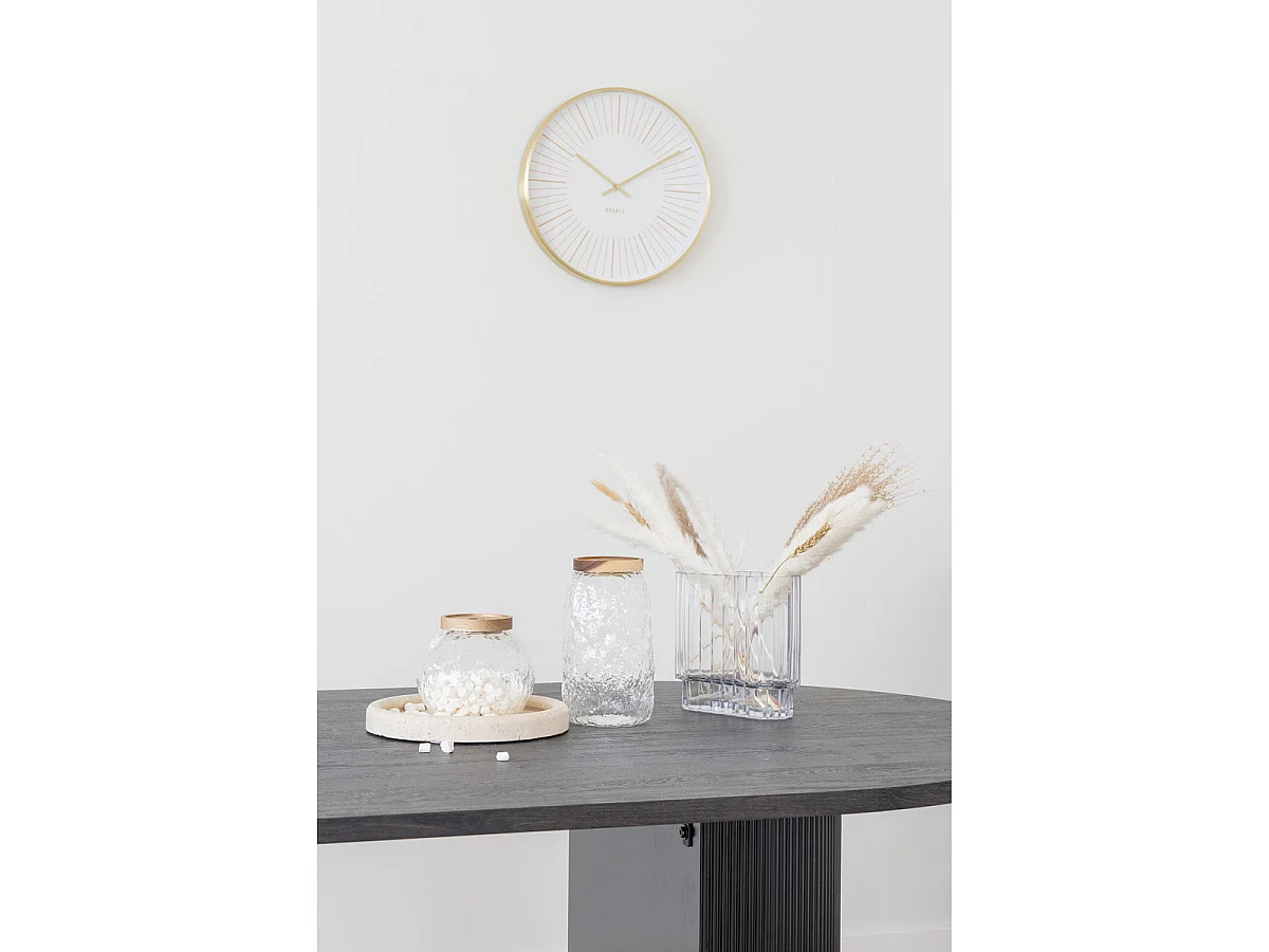 Takamaka - Horloge murale en aluminium doré avec mouvement silencieux ø40 cm