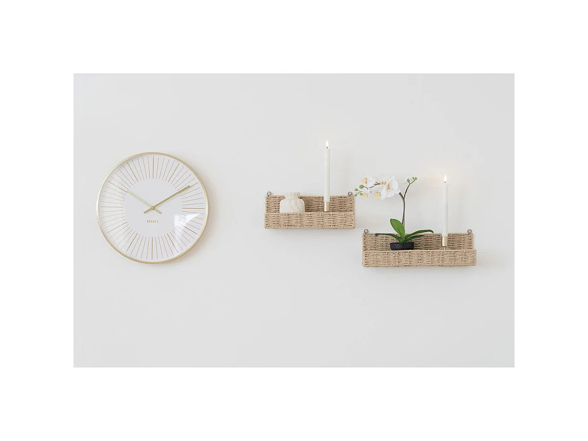 Takamaka - Horloge murale en aluminium doré avec mouvement silencieux ø40 cm