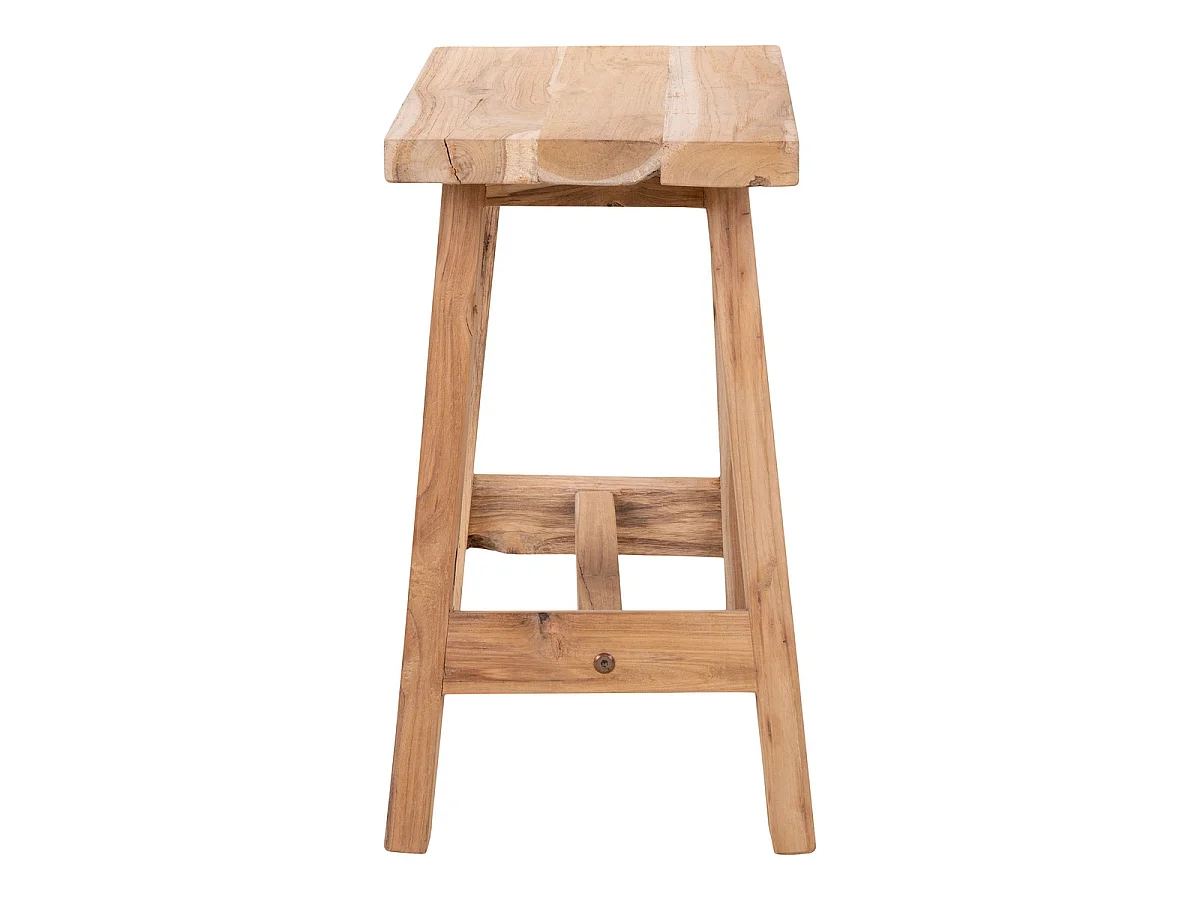 Barcelona bankje van natuurlijk teakhout, 50 cm