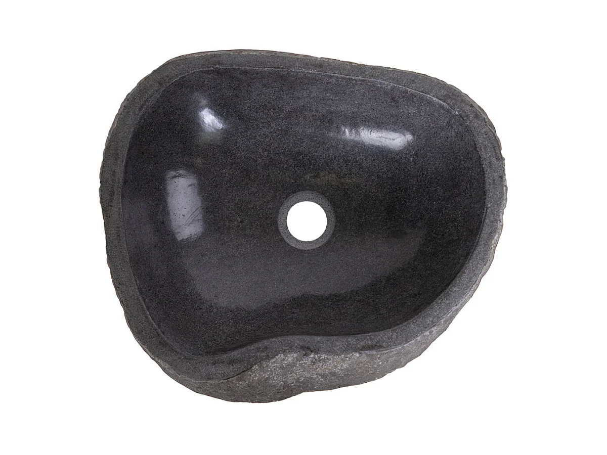 Riviersteen wastafel Donau — natuurlijk effect 35x40x15 cm