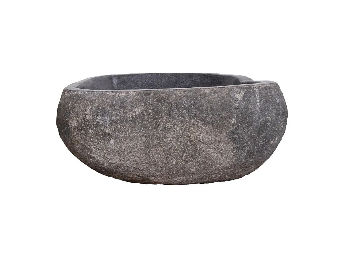 Riviersteen wastafel Donau — natuurlijk effect 35x40x15 cm