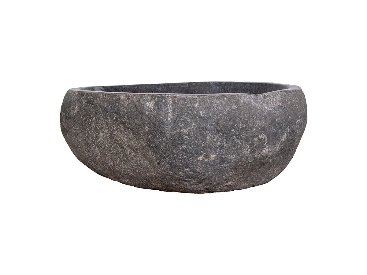 Riviersteen wastafel Donau — natuurlijk effect 35x40x15 cm