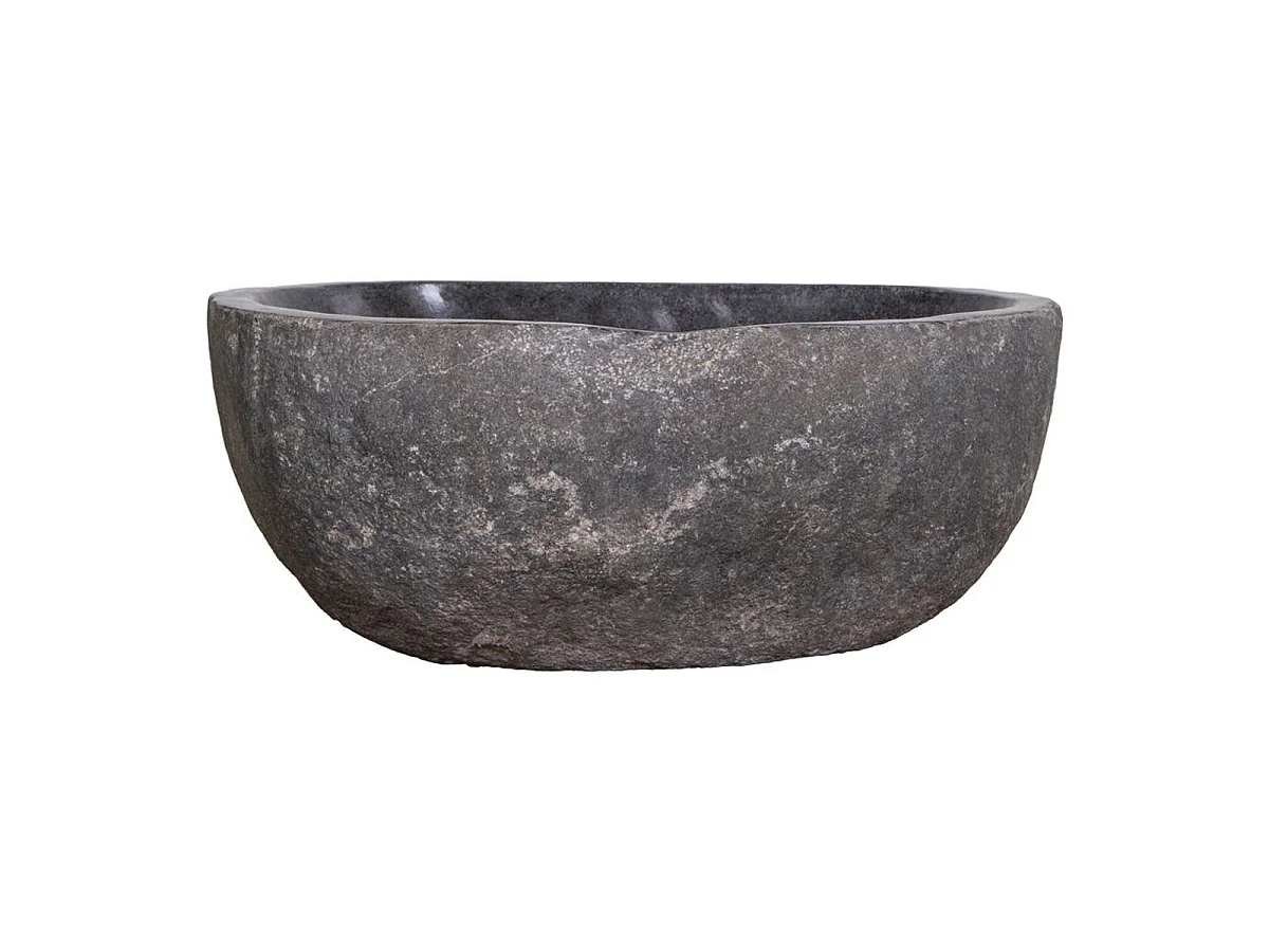 Riviersteen wastafel Donau — natuurlijk effect 35x40x15 cm