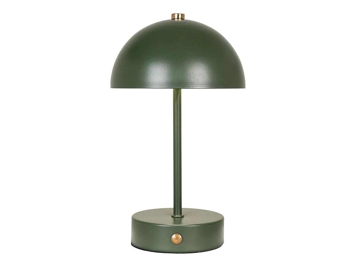 Lamp van Tafel LED Ricaricabile Holt — Groen en Messing in Metaal