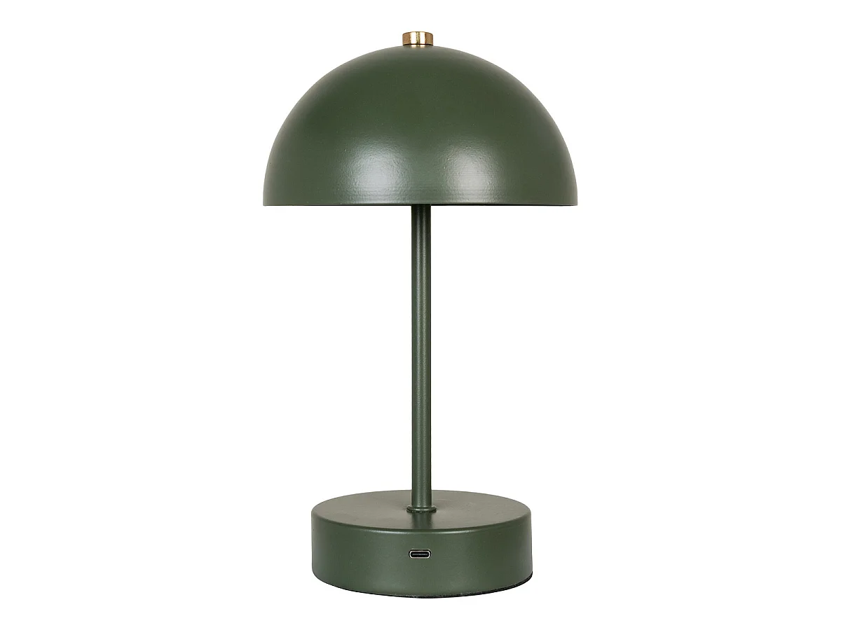 Lamp van Tafel LED Ricaricabile Holt — Groen en Messing in Metaal
