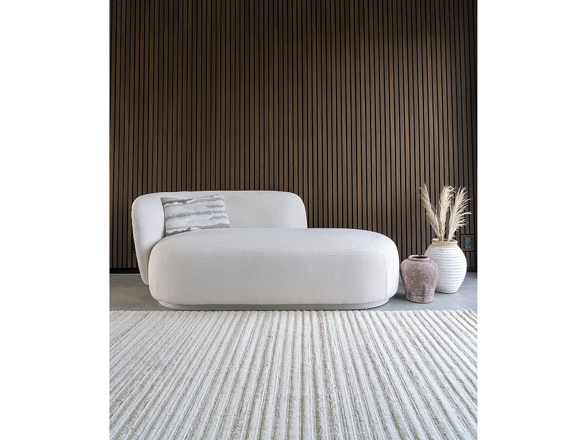 Tapis Bois de manguier en laine taftata a mano ivoire 160x230 cm