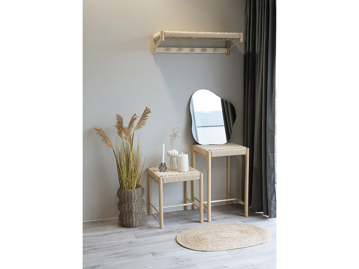 Palermo wandspiegel van glas in organische vorm 50x55 cm