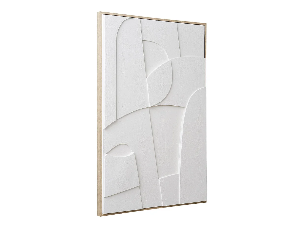 Tableau décoratif 3D Madeline No.1 en blanc 60x90 cm