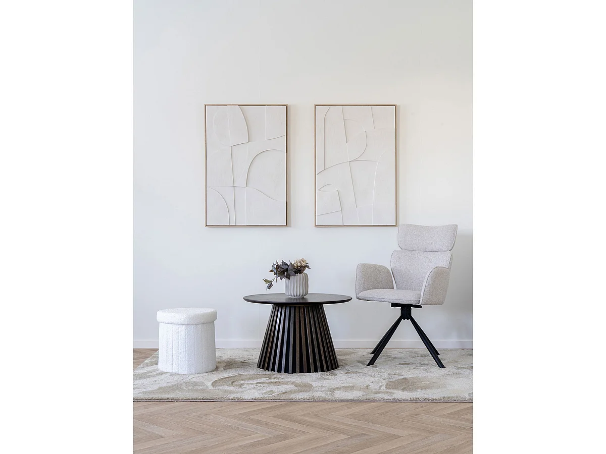 Tableau décoratif 3D Madeline No.1 en blanc 60x90 cm