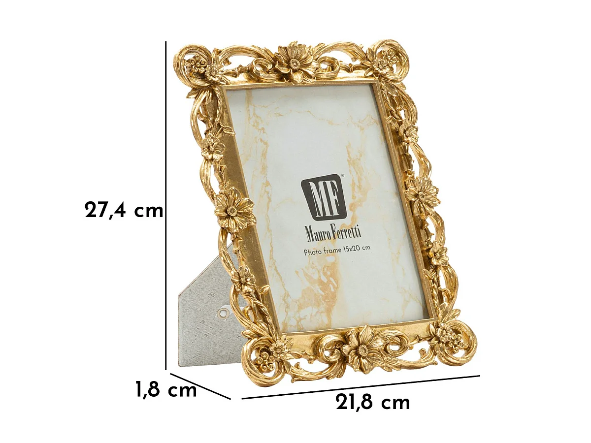 Cornice portafoto Classic oro dal profilo tradizionale 15x20 cm