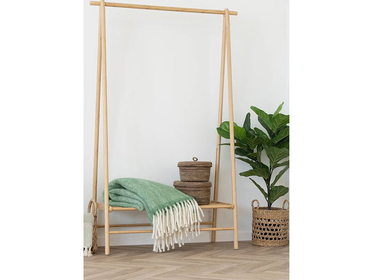 Manaus Porte-manteau en bambou naturel 104x46x164 cm
