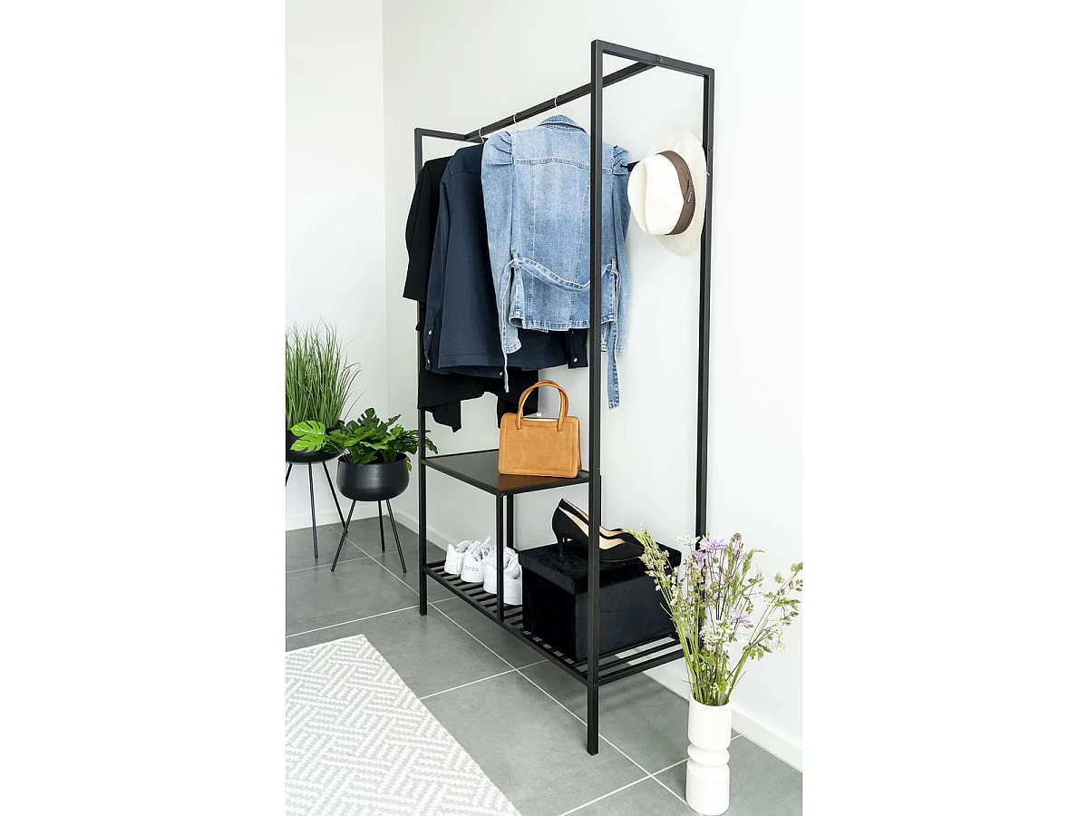 Lot de 2 vases à fleurs Ardola en acier noir
