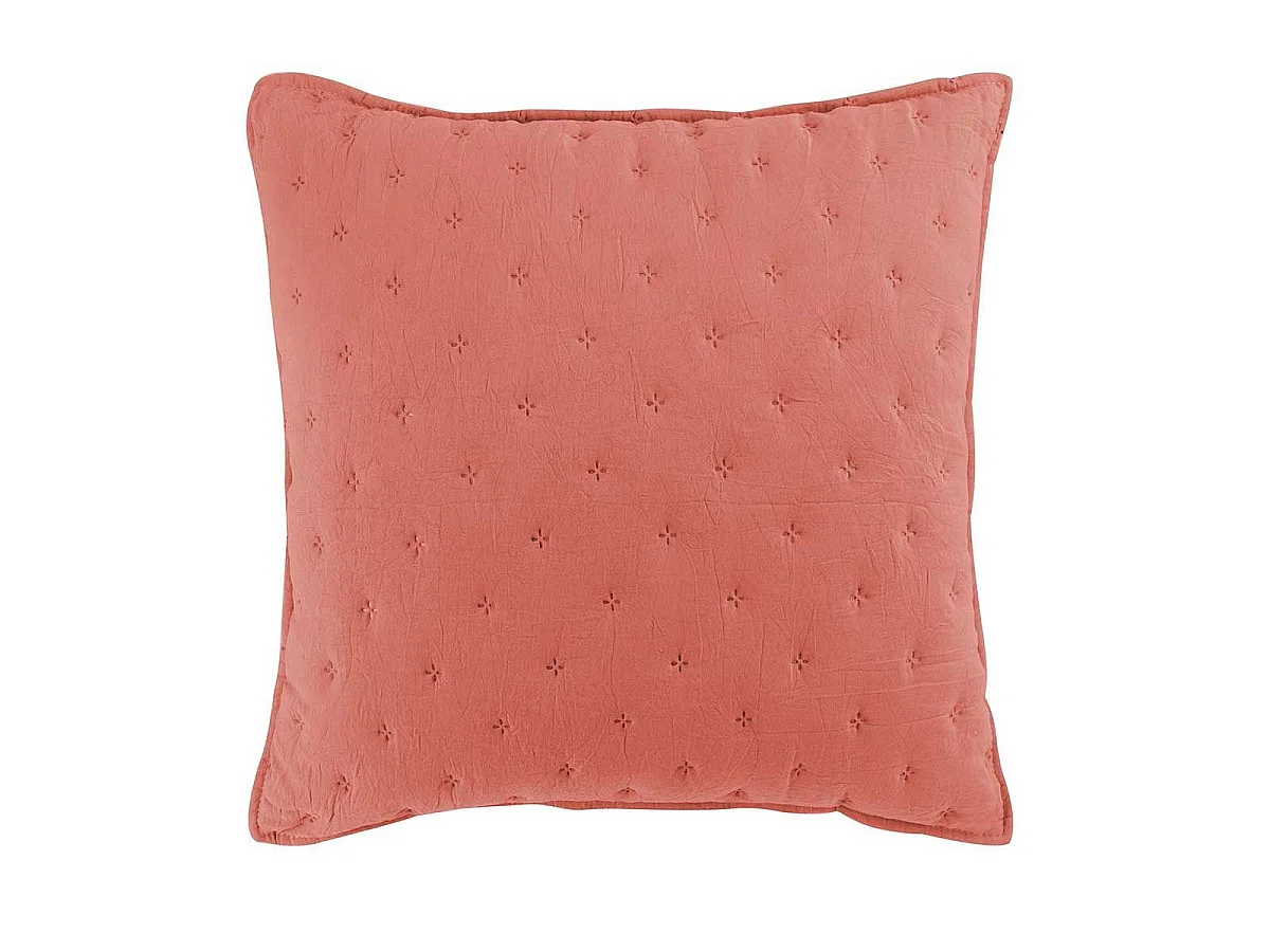 Housse de Coussin "Mellow" 40x40cm Terracotta & Blanc