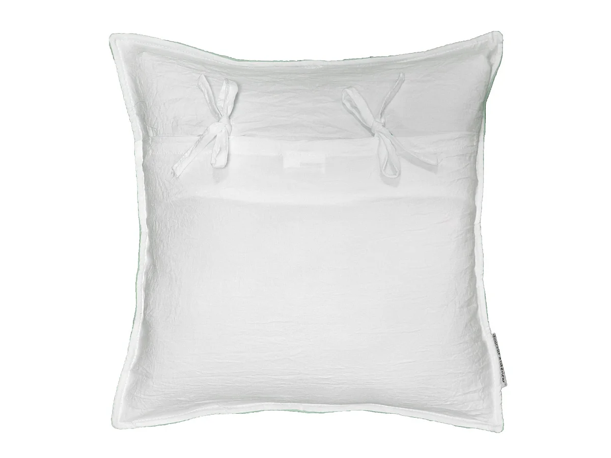 Housse de Coussin "Mellow" 60x60cm Menthe & Blanc