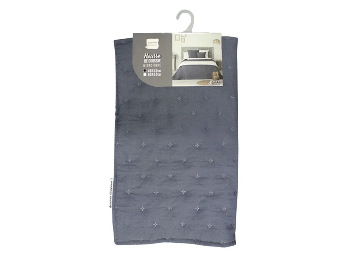 Housse de Coussin "Mellow" 40x40cm Bleu & Blanc