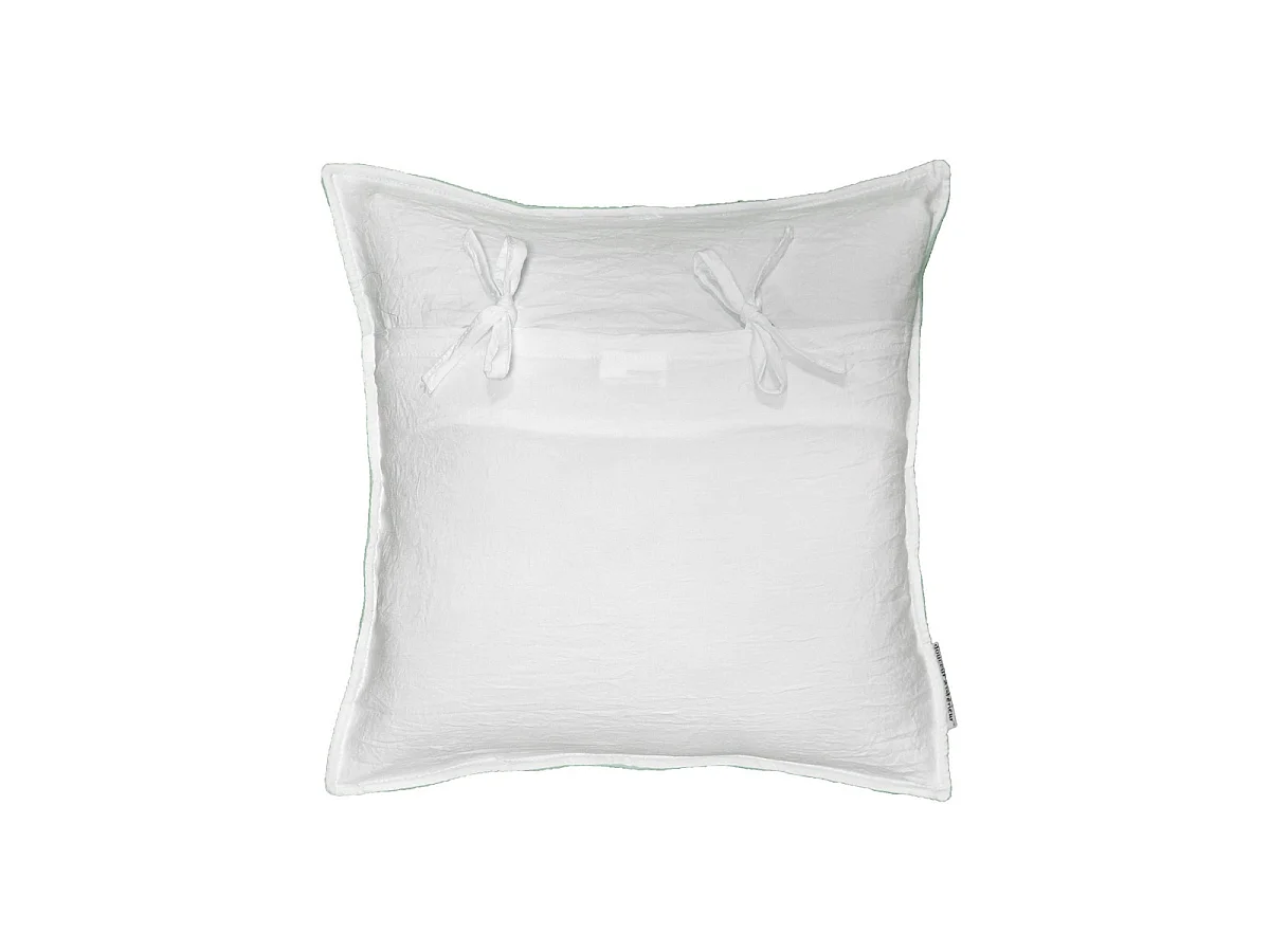Housse de Coussin "Mellow" 40x40cm Menthe & Blanc