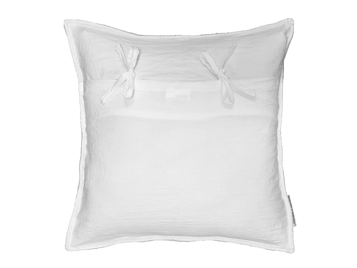 Housse de Coussin "Mellow" 60x60cm Gris & Blanc