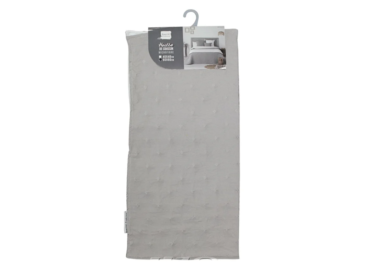 Housse de Coussin "Mellow" 60x60cm Gris & Blanc
