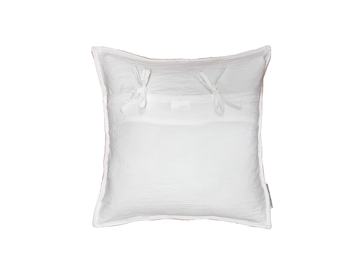 Housse de Coussin "Mellow" 40x40cm Rose & Blanc